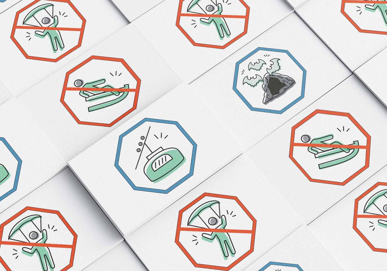Mockup verschiedene Piktogramme